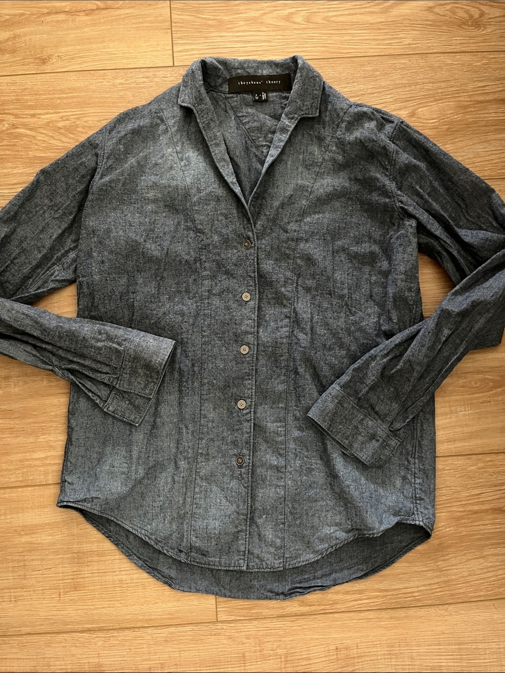 Theysken’s Theory brushed cotton button up shirt